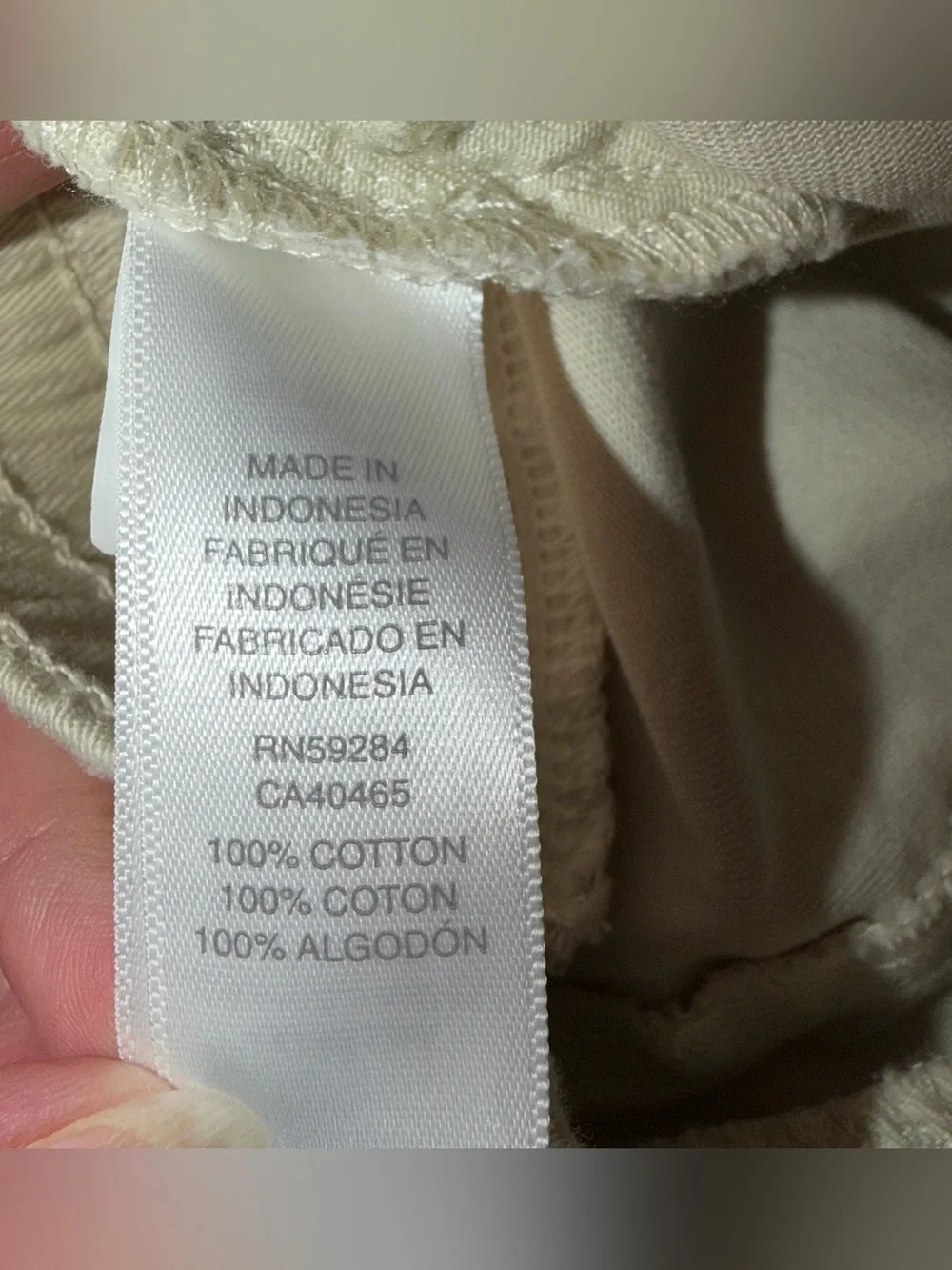 Boys girls infants size 6-9 month pants Cream Stretch Chino Pants